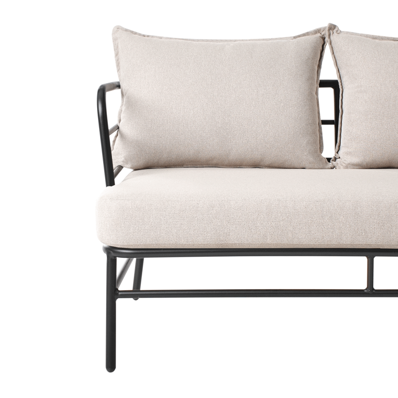 Sofagruppe utendørs 5-seter Ponzone - Beige/Svart - Hagemøbler & utemiljø - Hagegruppe - Sofagruppe utendørs