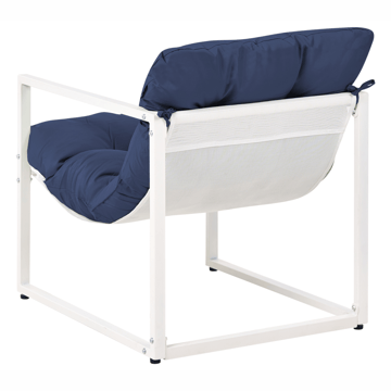 Sofagruppe utendørs med bord 4-seter Garda - Blå/Hvit - Hagemøbler & utemiljø - Hagegruppe - Sofagruppe utendørs