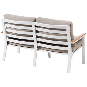 Sofagruppe utendørs med bord 4-seter Orero - Beige/Hvit/Brun - Hagemøbler & utemiljø - Hagegruppe - Sofagruppe utendørs