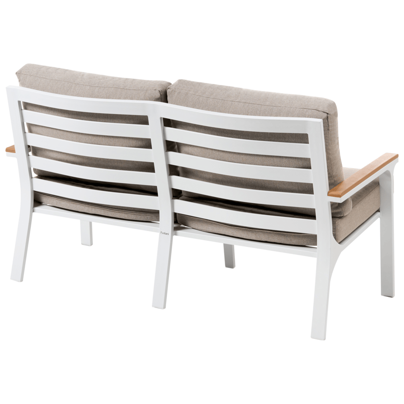 Sofagruppe utendørs med bord 4-seter Orero - Beige/Hvit/Brun - Hagemøbler & utemiljø - Hagegruppe - Sofagruppe utendørs