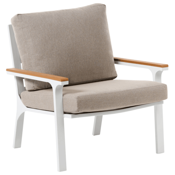 Sofagruppe utendørs med bord 4-seter Orero - Beige/Hvit/Brun - Hagemøbler & utemiljø - Hagegruppe - Sofagruppe utendørs