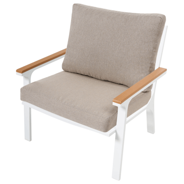 Sofagruppe utendørs med bord 4-seter Orero - Beige/Hvit/Brun - Hagemøbler & utemiljø - Hagegruppe - Sofagruppe utendørs