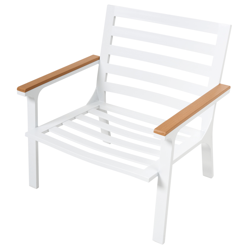 Sofagruppe utendørs med bord 4-seter Orero - Beige/Hvit/Brun - Hagemøbler & utemiljø - Hagegruppe - Sofagruppe utendørs