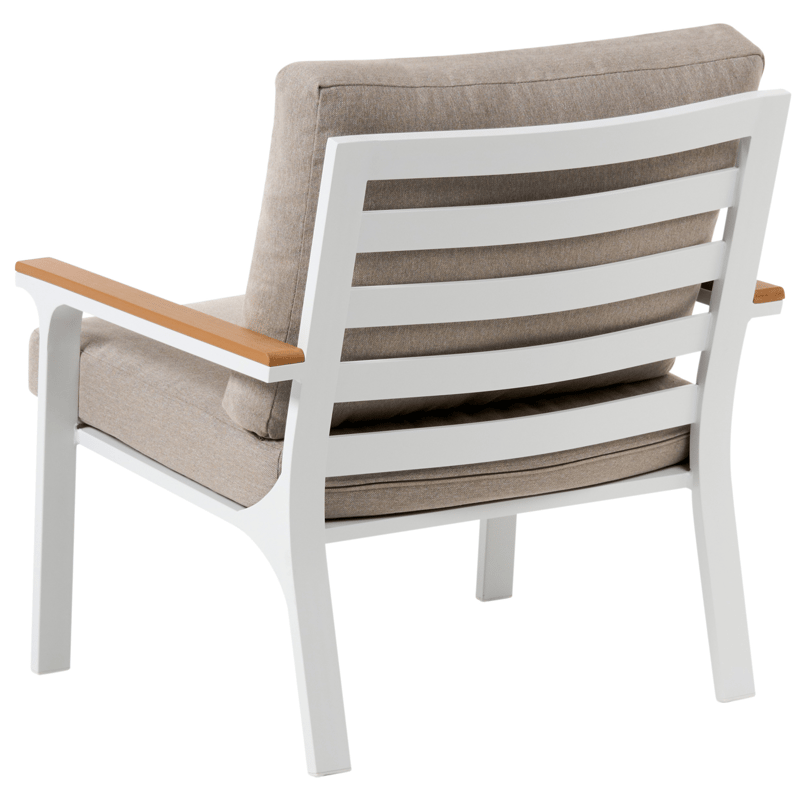 Sofagruppe utendørs med bord 4-seter Orero - Beige/Hvit/Brun - Hagemøbler & utemiljø - Hagegruppe - Sofagruppe utendørs