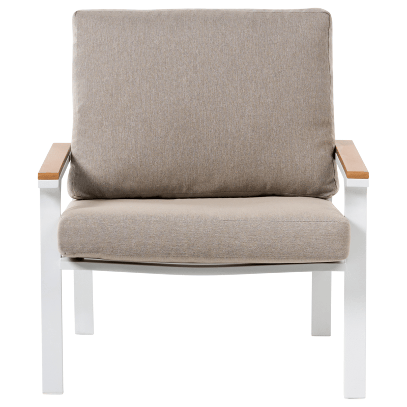 Sofagruppe utendørs med bord 4-seter Orero - Beige/Hvit/Brun - Hagemøbler & utemiljø - Hagegruppe - Sofagruppe utendørs