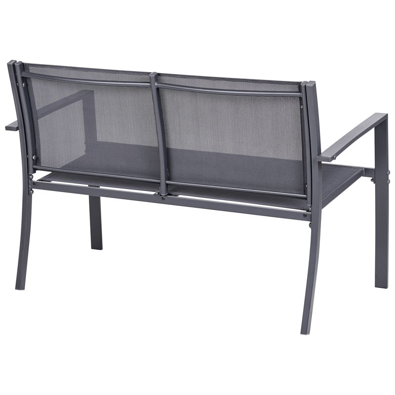 Sofagruppe utendørs med bord 4-seter Tavoleto - Mørkegrå - Hagemøbler & utemiljø - Hagegruppe - Sofagruppe utendørs