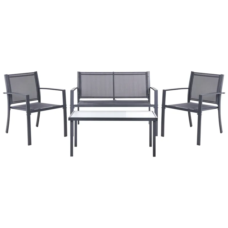 Sofagruppe utendørs med bord 4-seter Tavoleto, Mørkegrå