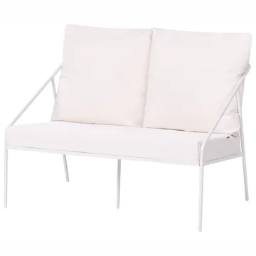 Sofagruppe utendørs med bord 4-seter Ustica - Hvit/Svart - Hagemøbler & utemiljø - Hagegruppe - Sofagruppe utendørs