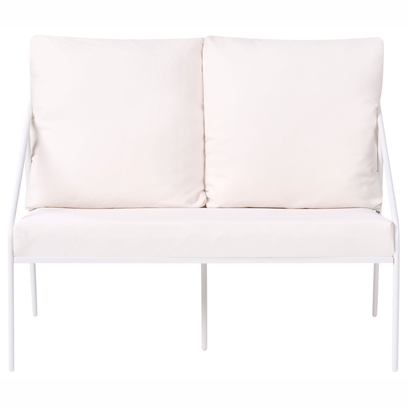 Sofagruppe utendørs med bord 4-seter Ustica - Hvit/Svart - Hagemøbler & utemiljø - Hagegruppe - Sofagruppe utendørs