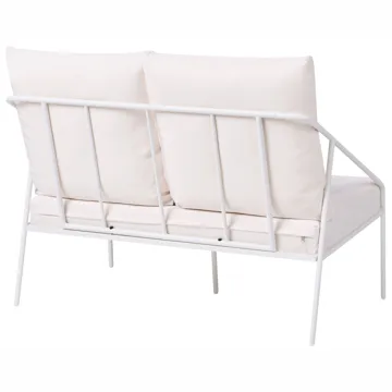 Sofagruppe utendørs med bord 4-seter Ustica - Hvit/Svart - Hagemøbler & utemiljø - Hagegruppe - Sofagruppe utendørs