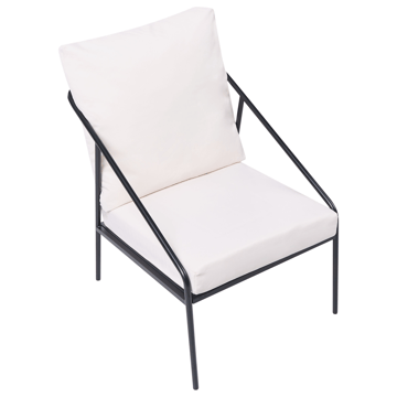 Sofagruppe utendørs med bord 4-seter Ustica - Svart/Hvit - Hagemøbler & utemiljø - Hagegruppe - Sofagruppe utendørs