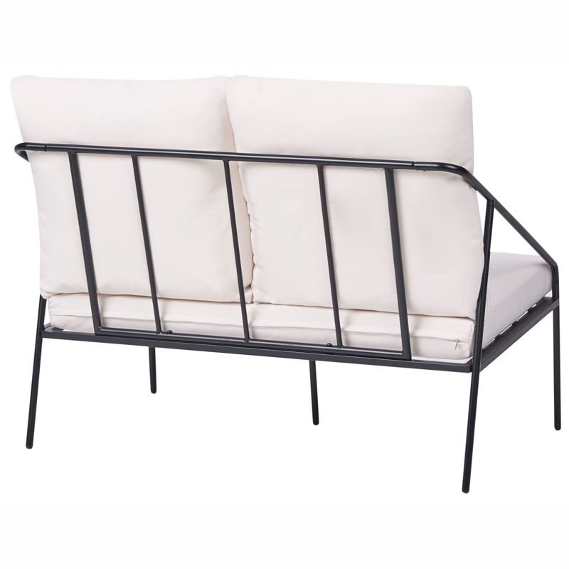 Sofagruppe utendørs med bord 4-seter Ustica - Svart/Hvit - Hagemøbler & utemiljø - Hagegruppe - Sofagruppe utendørs