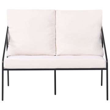 Sofagruppe utendørs med bord 4-seter Ustica - Svart/Hvit - Hagemøbler & utemiljø - Hagegruppe - Sofagruppe utendørs