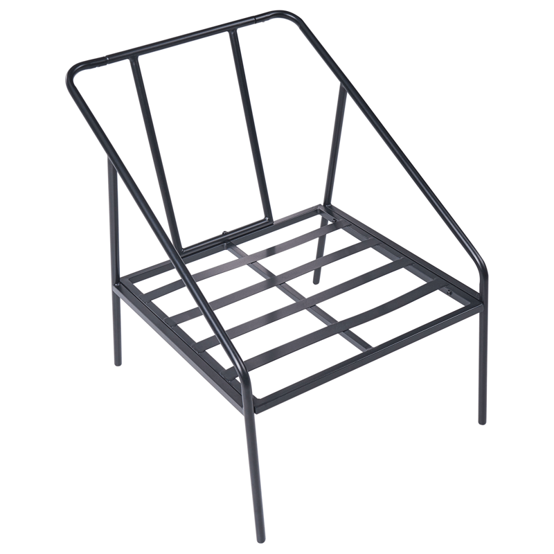 Sofagruppe utendørs med bord 4-seter Ustica - Svart/Hvit - Hagemøbler & utemiljø - Hagegruppe - Sofagruppe utendørs