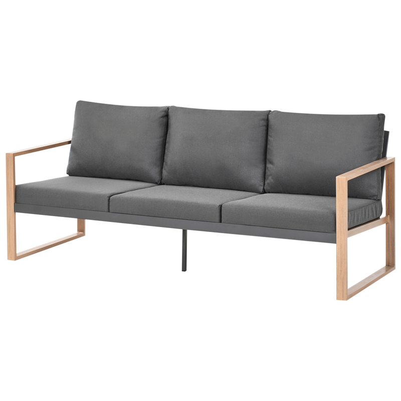 Sofagruppe utendørs med bord 5-seter Gelso - Grå/Brun - Hagemøbler & utemiljø - Hagegruppe - Sofagruppe utendørs