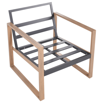 Sofagruppe utendørs med bord 5-seter Gelso - Grå/Brun - Hagemøbler & utemiljø - Hagegruppe - Sofagruppe utendørs