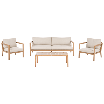 Sofagruppe utendørs med bord 5-seter Oneta - Brun/Beige - Hagemøbler & utemiljø - Hagegruppe - Sofagruppe utendørs