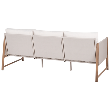 Sofagruppe utendørs med bord og fotskammel 5-seter Nola - Beige/Brun - Hagemøbler & utemiljø - Hagegruppe - Sofagruppe utendørs