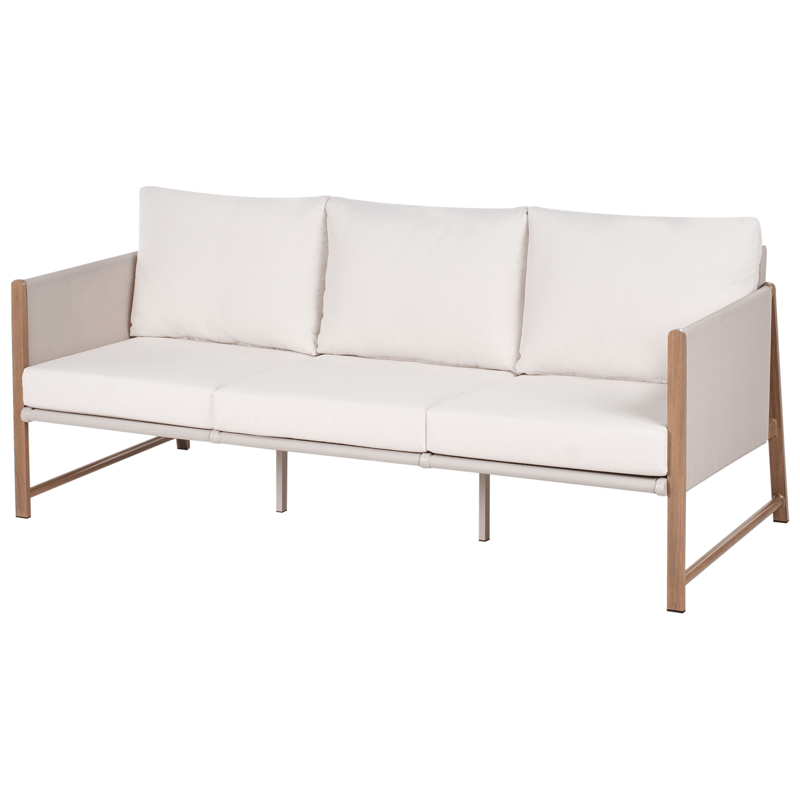 Sofagruppe utendørs med bord og fotskammel 5-seter Nola - Beige/Brun - Hagemøbler & utemiljø - Hagegruppe - Sofagruppe utendørs