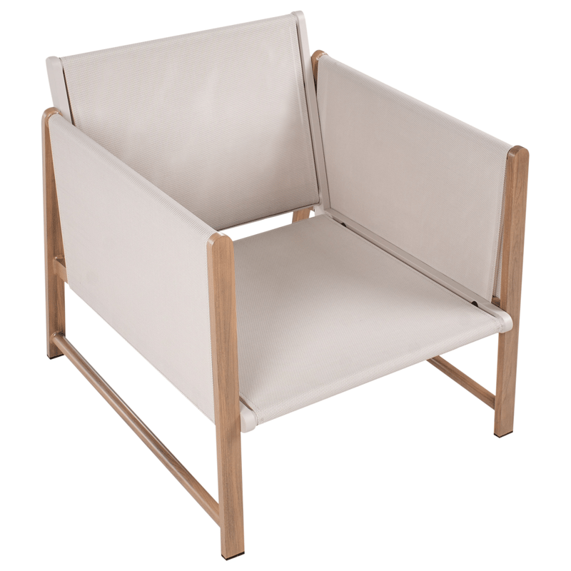 Sofagruppe utendørs med bord og fotskammel 5-seter Nola - Beige/Brun - Hagemøbler & utemiljø - Hagegruppe - Sofagruppe utendørs