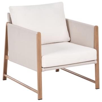 Sofagruppe utendørs med bord og fotskammel 5-seter Nola - Beige/Brun - Hagemøbler & utemiljø - Hagegruppe - Sofagruppe utendørs