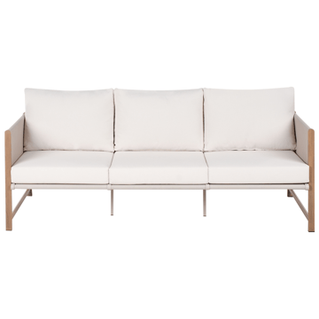 Sofagruppe utendørs med bord og fotskammel 5-seter Nola - Beige/Brun - Hagemøbler & utemiljø - Hagegruppe - Sofagruppe utendørs