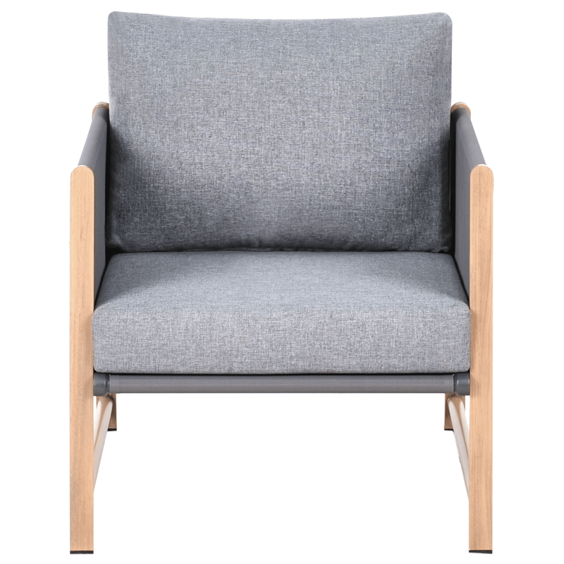 Sofagruppe utendørs med bord og fotskammel 5-seter Nola - Grå/Brun - Hagemøbler & utemiljø - Hagegruppe - Sofagruppe utendørs