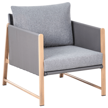 Sofagruppe utendørs med bord og fotskammel 5-seter Nola - Grå/Brun - Hagemøbler & utemiljø - Hagegruppe - Sofagruppe utendørs