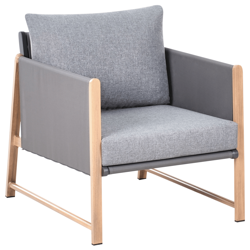 Sofagruppe utendørs med bord og fotskammel 5-seter Nola - Grå/Brun - Hagemøbler & utemiljø - Hagegruppe - Sofagruppe utendørs