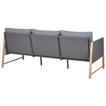 Sofagruppe utendørs med bord og fotskammel 5-seter Nola - Grå/Brun - Hagemøbler & utemiljø - Hagegruppe - Sofagruppe utendørs