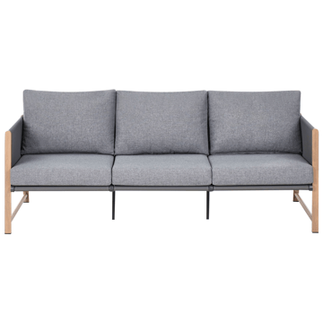 Sofagruppe utendørs med bord og fotskammel 5-seter Nola - Grå/Brun - Hagemøbler & utemiljø - Hagegruppe - Sofagruppe utendørs