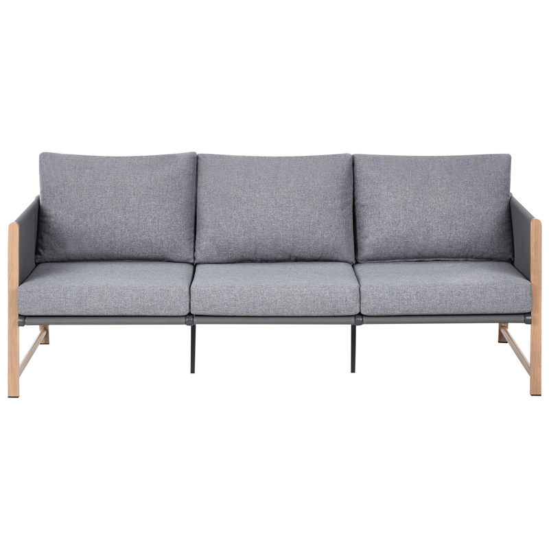 Sofagruppe utendørs med bord og fotskammel 5-seter Nola - Grå/Brun - Hagemøbler & utemiljø - Hagegruppe - Sofagruppe utendørs