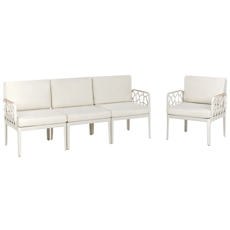 Sofasett Eriche - Beige, Brun - Hagemøbler & utemiljø - Hagegruppe - Sofagruppe utendørs