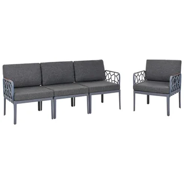 Sofasett Eriche - Grå, Brun - Hagemøbler & utemiljø - Hagegruppe - Sofagruppe utendørs