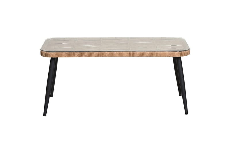 Soffgrupp Beliani Corinth Ii Natural||Grey||Black||Beige - Hagemøbler & utemiljø - Hagegruppe - Sofagruppe utendørs