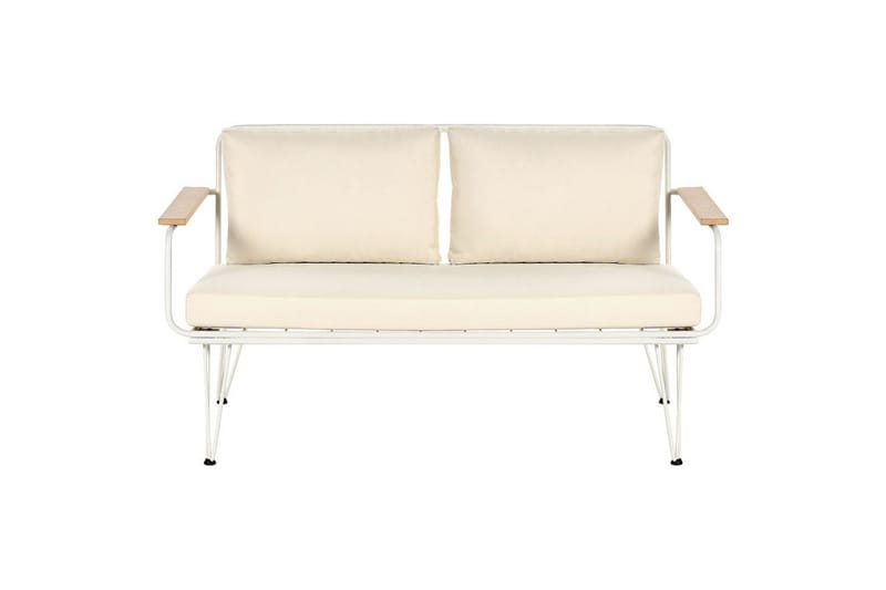 Soffgrupp Beliani Montesilvano Beige||White||Light wood - Hagemøbler & utemiljø - Hagegruppe - Sofagruppe utendørs