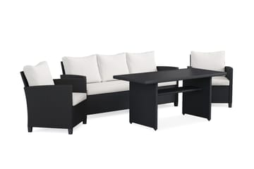 Soffgrupp utomhus Konstrotting Comfort Garden - Svart - Hagemøbler & utemiljø - Hagegruppe - Sofagruppe utendørs