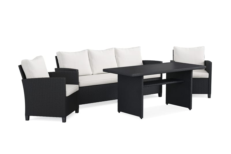 Soffgrupp utomhus Konstrotting Comfort Garden - Svart - Hagemøbler & utemiljø - Hagegruppe - Sofagruppe utendørs