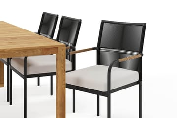 Sofie Spisebord 180 cm med 6 Sonia Spisestoler - Tre/Natur - Hagemøbler & utemiljø - Hagegruppe - Spisegrupper hage