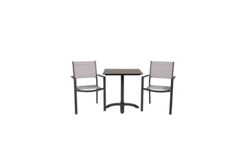 Spisegruppe Colorado Cafébord 70x70 cm Svart med 2 Copacabana Stoler - Hagemøbler & utemiljø - Hagegruppe - Cafemøbler & cafesett