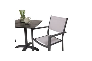 Spisegruppe Colorado Cafébord 70x70 cm Svart med 2 Copacabana Stoler - Hagemøbler & utemiljø - Hagegruppe - Cafemøbler & cafesett