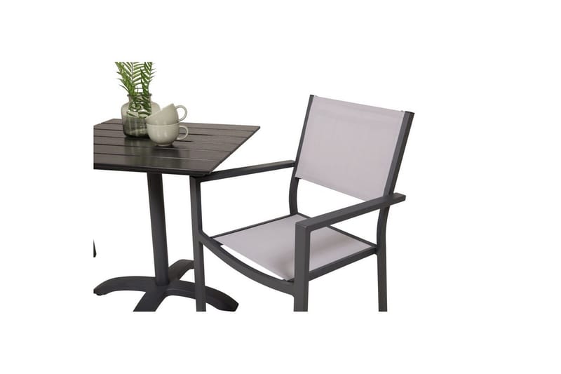 Spisegruppe Colorado Cafébord 70x70 cm Svart med 2 Copacabana Stoler - Hagemøbler & utemiljø - Hagegruppe - Cafemøbler & cafesett
