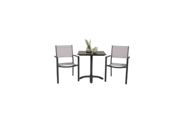 Spisegruppe Colorado Cafébord 70x70 cm Svart med 2 Copacabana Stoler - Hagemøbler & utemiljø - Hagegruppe - Cafemøbler & cafesett
