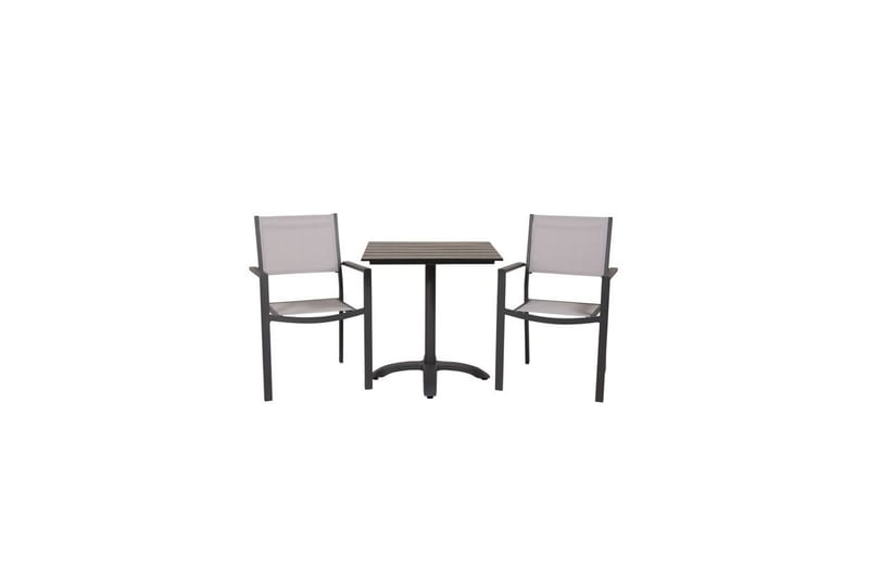 Spisegruppe Colorado Cafébord 70x70 cm Svart med 2 Copacabana Stoler - Hagemøbler & utemiljø - Hagegruppe - Cafemøbler & cafesett