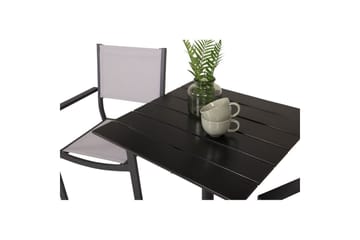 Spisegruppe Colorado Cafébord 70x70 cm Svart med 2 Copacabana Stoler - Hagemøbler & utemiljø - Hagegruppe - Cafemøbler & cafesett