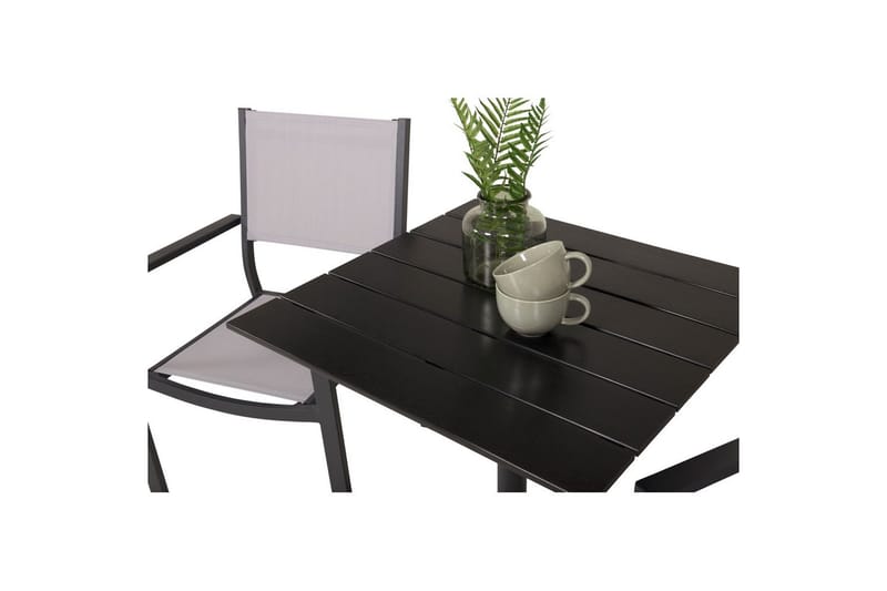 Spisegruppe Colorado Cafébord 70x70 cm Svart med 2 Copacabana Stoler - Hagemøbler & utemiljø - Hagegruppe - Cafemøbler & cafesett