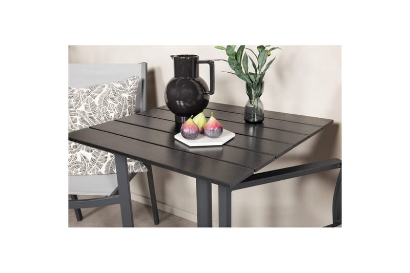 Spisegruppe Colorado Cafébord 70x70 cm Svart med 2 Copacabana Stoler - Hagemøbler & utemiljø - Hagegruppe - Cafemøbler & cafesett