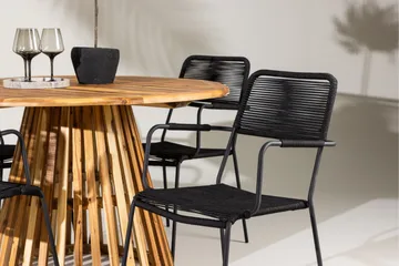 Spisegruppe for utendørsbruk Venture Home Lumpur spisegruppe + 4 stoler Natur - Hagemøbler & utemiljø - Hagegruppe - Spisegrupper hage