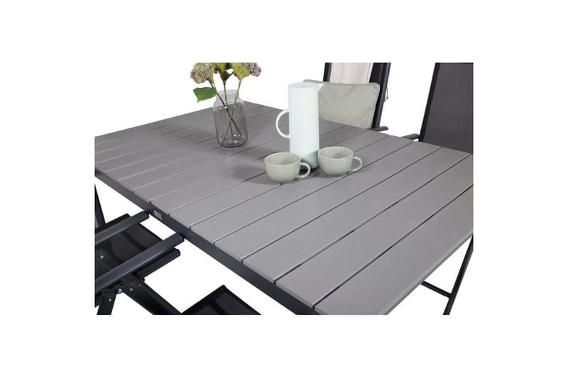 Spisegruppe Levels Forlengbar 160cm + 4 Break Stoler Svart/G - Venture Home - Hagemøbler & utemiljø - Hagegruppe - Spisegrupper hage