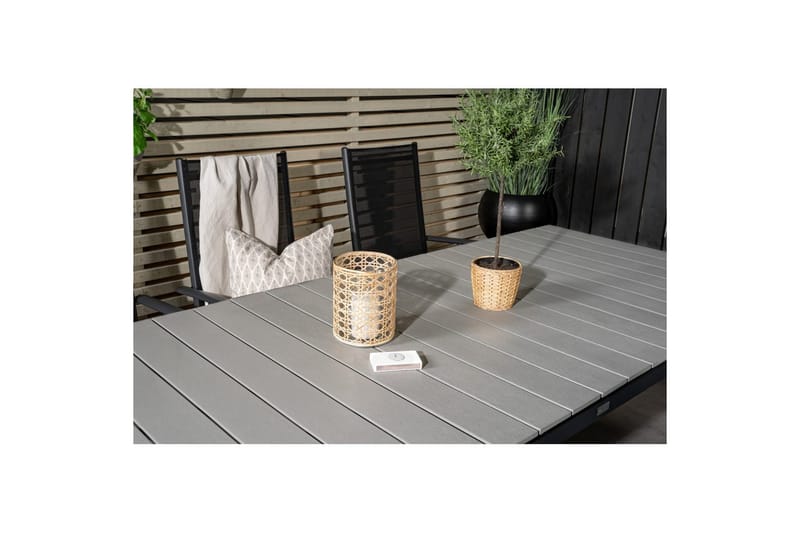 Spisegruppe Levels Forlengbar 160cm + 6 Break Stoler Svart/G - Venture Home - Hagemøbler & utemiljø - Hagegruppe - Spisegrupper hage